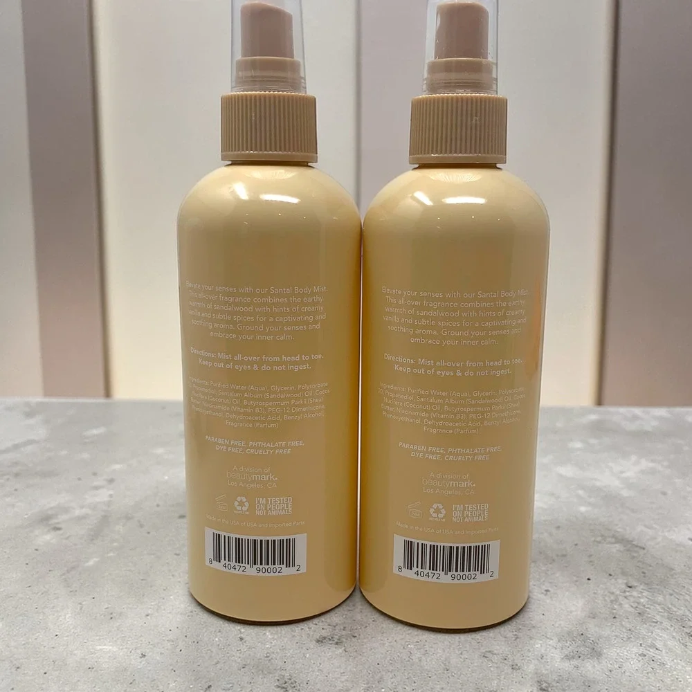 NEW Lot 2 Ambrose Santal Body Mist Spray Touch of Sandalwood 8 oz Discontinued